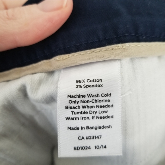 Talbots Navy Blue Cotton Chino Shorts 10 Inch Inseam Size 12 - Picture 8 of 9
